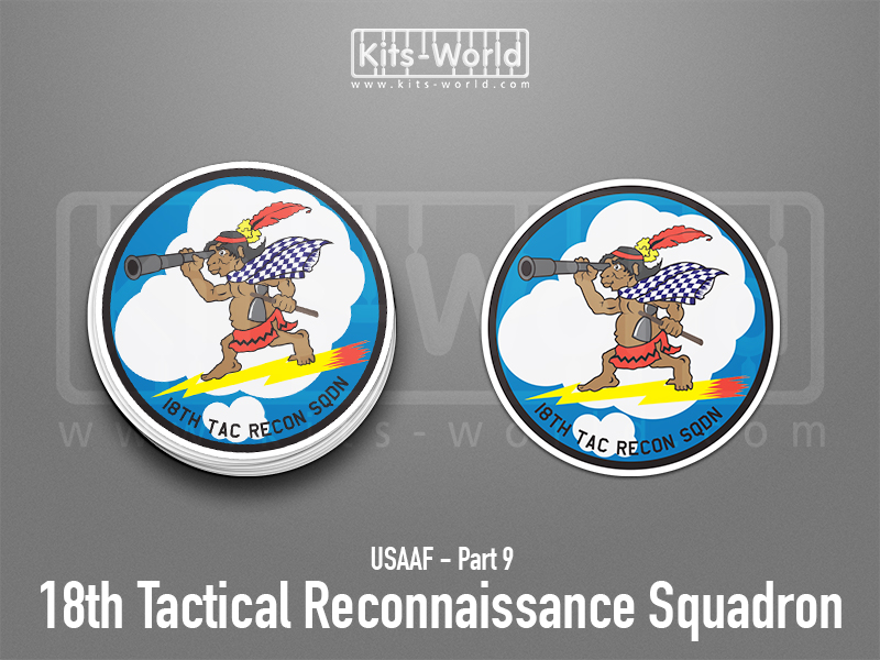 Kitsworld SAV Sticker - USAAF - 18th Tactical Reconnaissance Squadron Height: 100 mm 